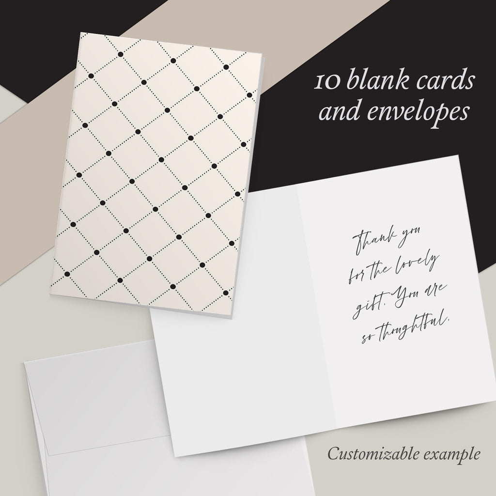 Blank Greeting Cards Set (10 Cards and Envelopes) - Scandinavian