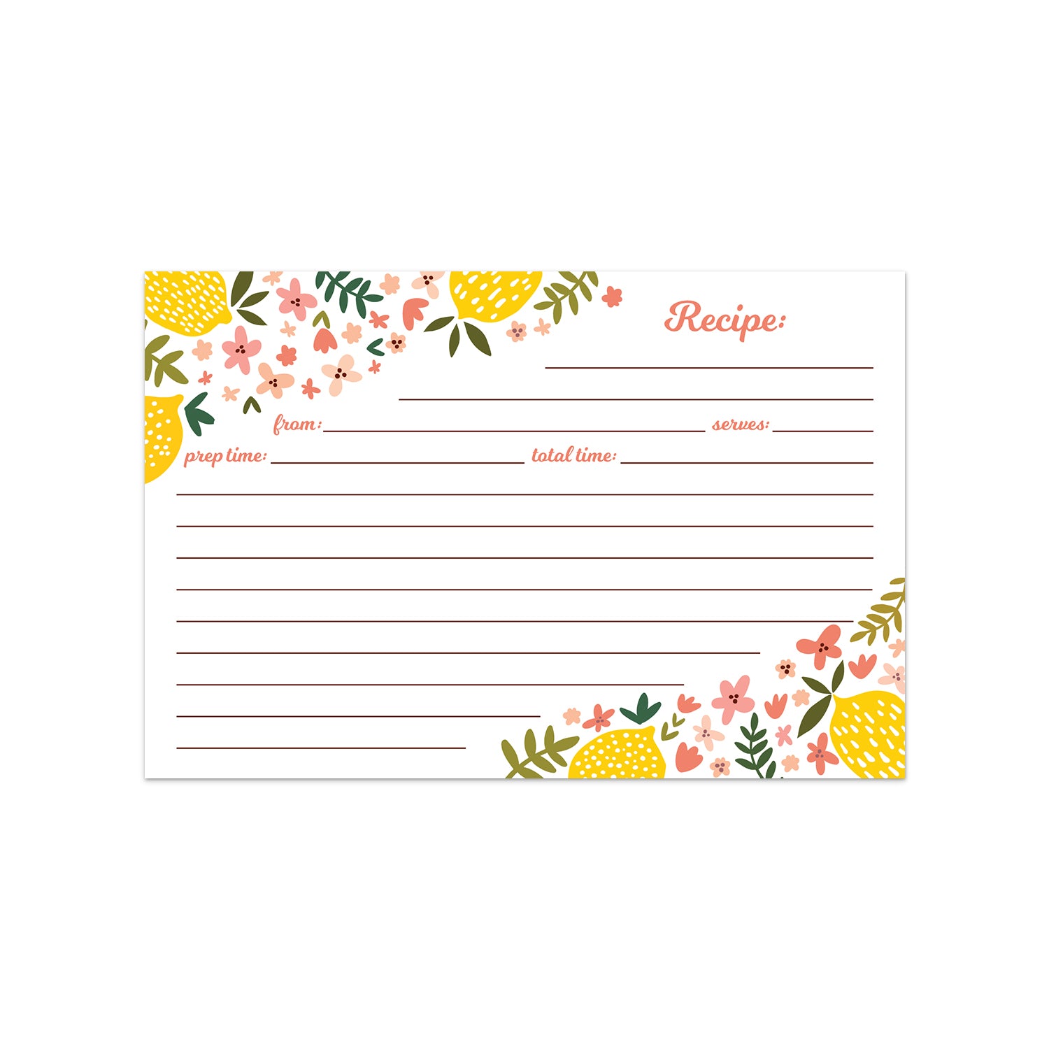 Favorite Family Recipe Personalized Recipe Cards - 4x6