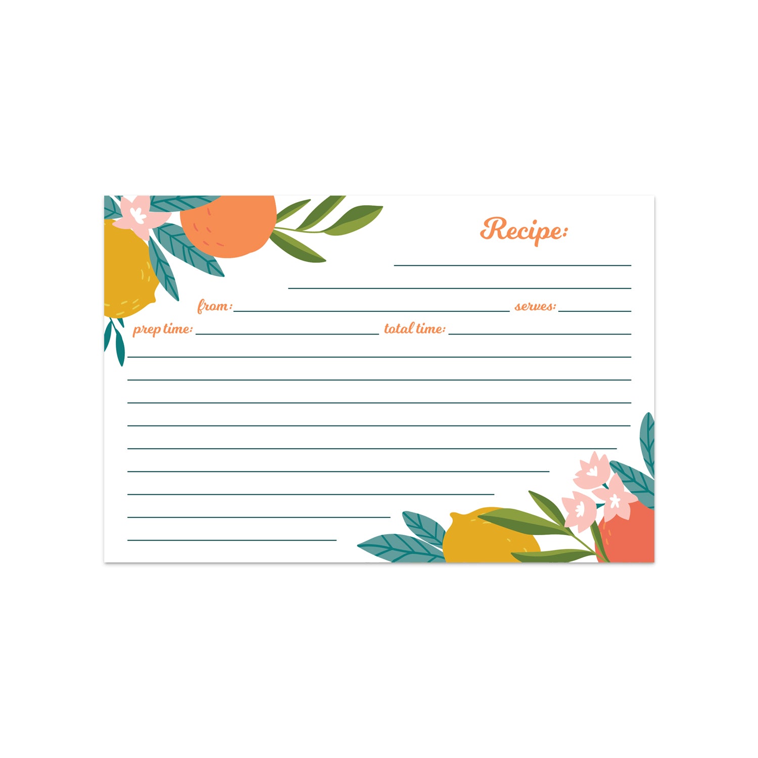 Favorite Family Recipe Personalized Recipe Cards - 4x6