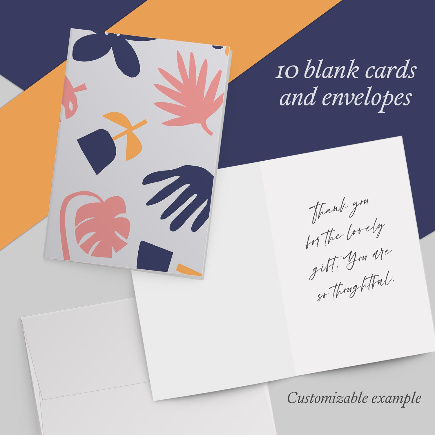 Blank Greeting Cards Set (10 Cards and Envelopes) - Dots